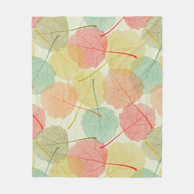 Couverture Polaire Papier numérique bois automne (Devant)