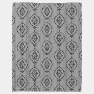 Couverture Polaire Papier peint baroque gris