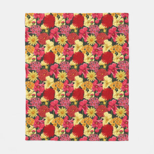 Couverture Polaire Papier peint floral dans le style d'aquarelle