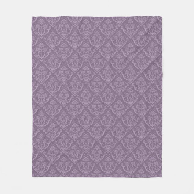 Couverture Polaire Papier peint floral pourpre (Devant)