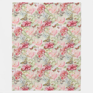 Couverture Polaire Papier peint floral vintage - Motif sans couture 2