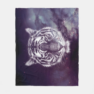 Couverture Polaire Papier peint Galaxy Tiger Face