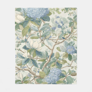 Couverture Polaire Papier peint Little Magnolia Willow Floral Coastal