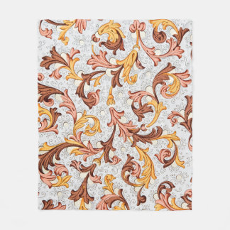 Couverture Polaire Papier peint vintage - Motif floral du 18ème siècl