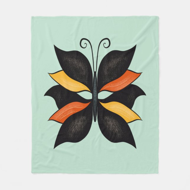 Couverture Polaire Papillon Abstrait Beau insecte (Devant)