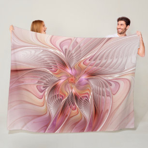 Couverture Polaire Papillon Abstrait coloré Imaginaire Fractal Art