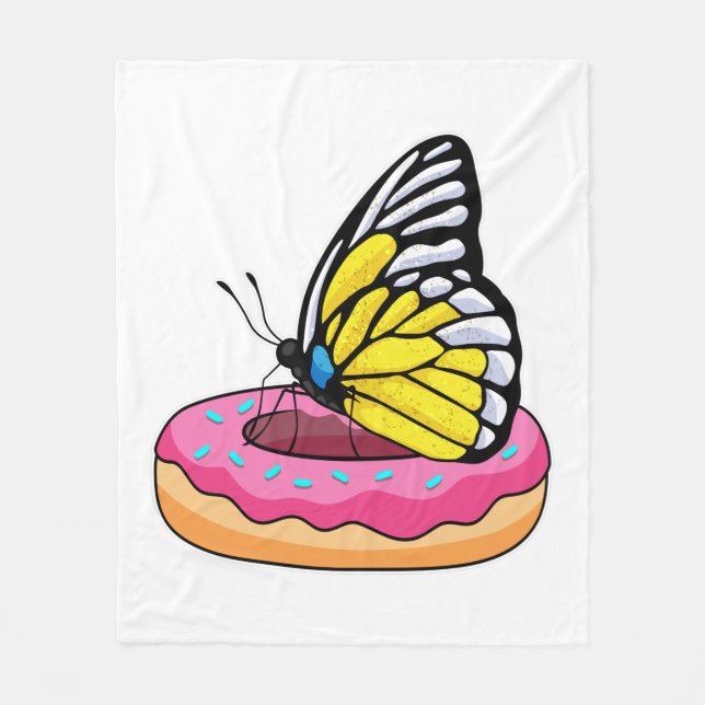 Couverture Polaire Papillon avec Donut (Devant)