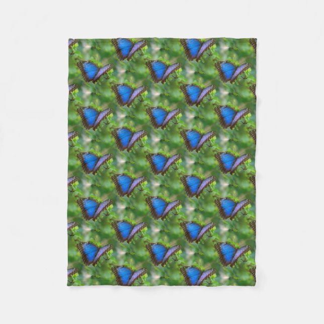 Couverture Polaire Papillon bleu (Devant)