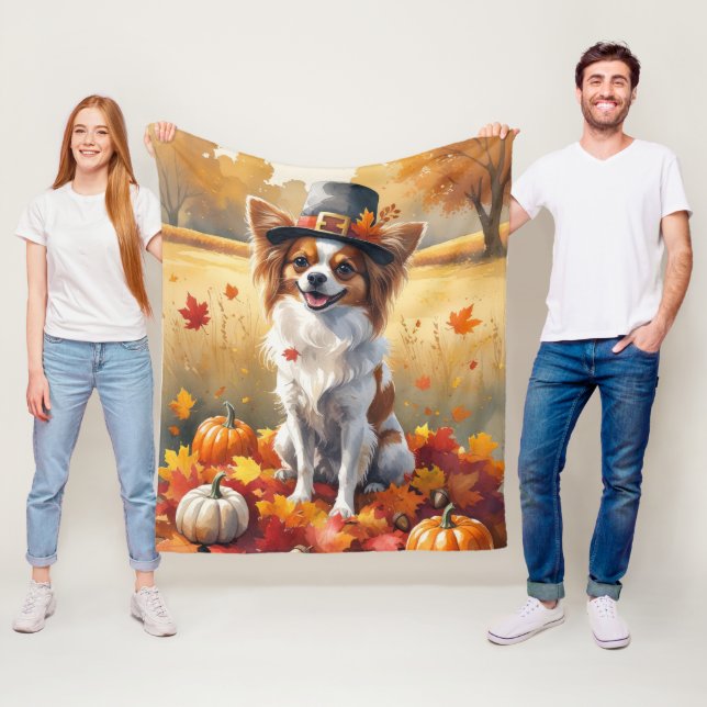 Couverture Polaire Papillon Dans Les Feuilles D'automne Art De Remerc (En situation)