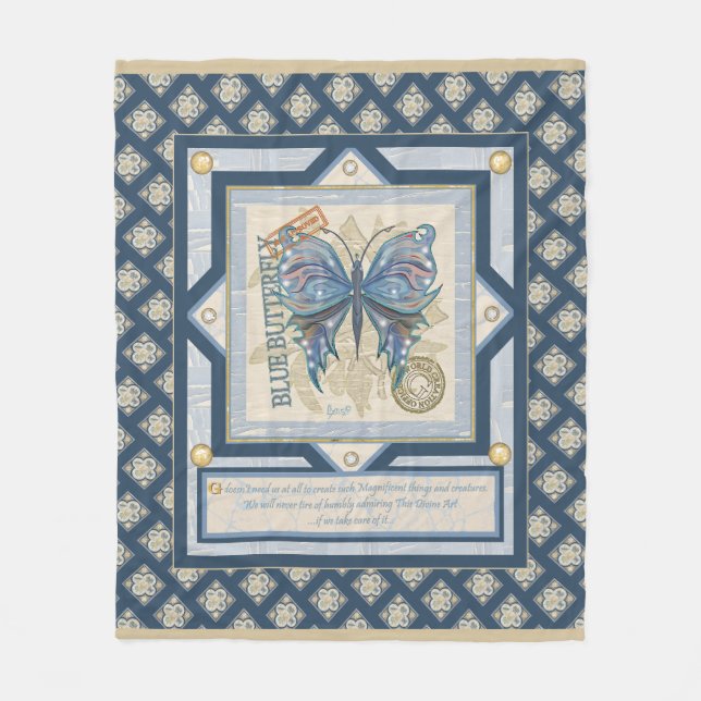 Couverture Polaire Papillon du bureau de création G (Devant)