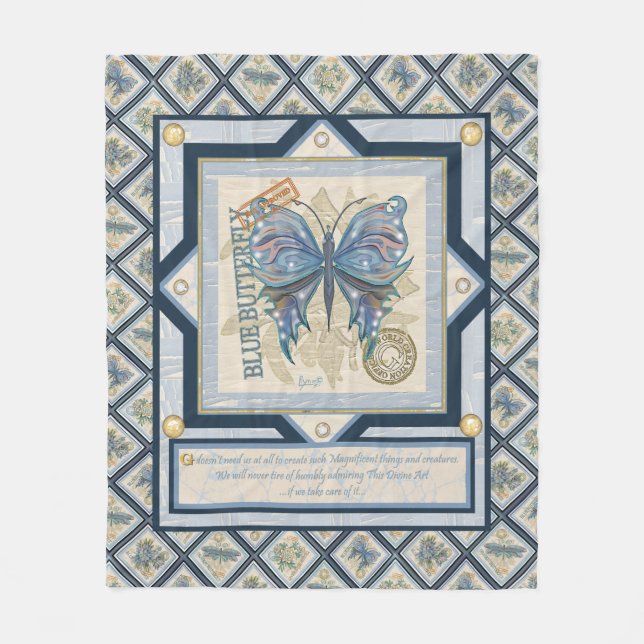 Couverture Polaire Papillon du bureau de création G (Devant)