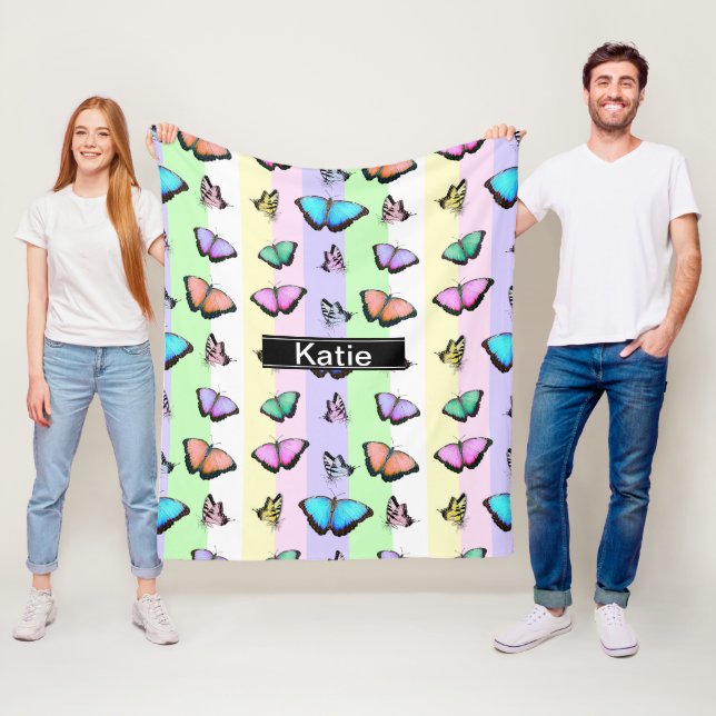 Couverture Polaire Papillon Fleece Personnalisé (En situation)