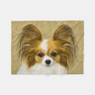 Couverture Polaire Papillon (Hound Tri) Peinture - Art Chien original