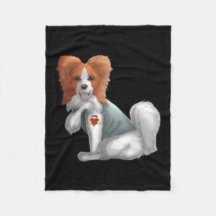 Couverture Polaire Papillon I Love Maman Tattoo Chien Chemise Drôle M