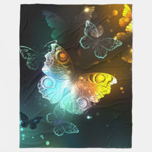 Couverture Polaire Papillon lumineux et papillons de nuit