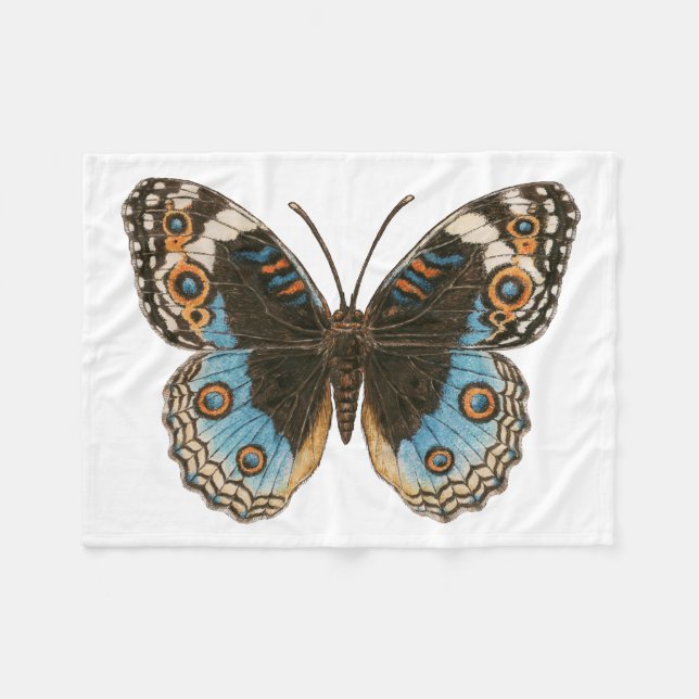 Couverture Polaire Papillon Pansy Bleu (Devant (Horizontal))