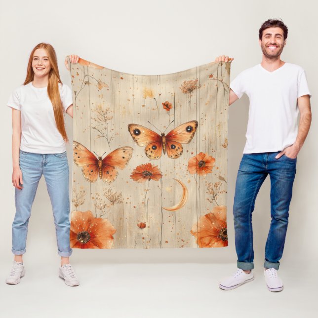 Couverture Polaire Papillon Sauvage Vintage (3) (En situation)