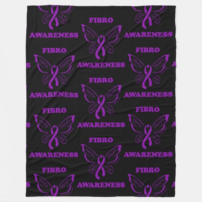 Couverture Polaire Papillon/Sensibilisation...Couverture Fibro en pol (Devant)