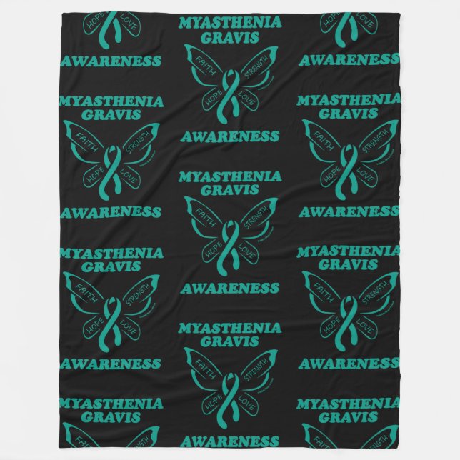 Couverture Polaire Papillon/Sensibilisation...Myasthenia Gravis Fleec (Devant)