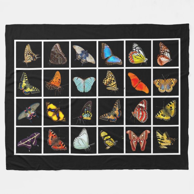 Couverture Polaire Papillons (Devant (Horizontal))