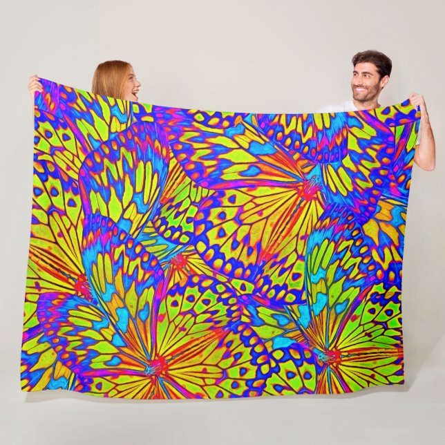 Couverture Polaire papillons Abstraits - moderne (En situation)