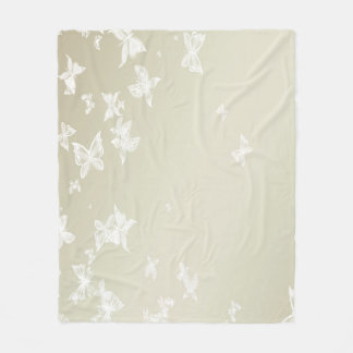 Couverture Polaire Papillons blancs