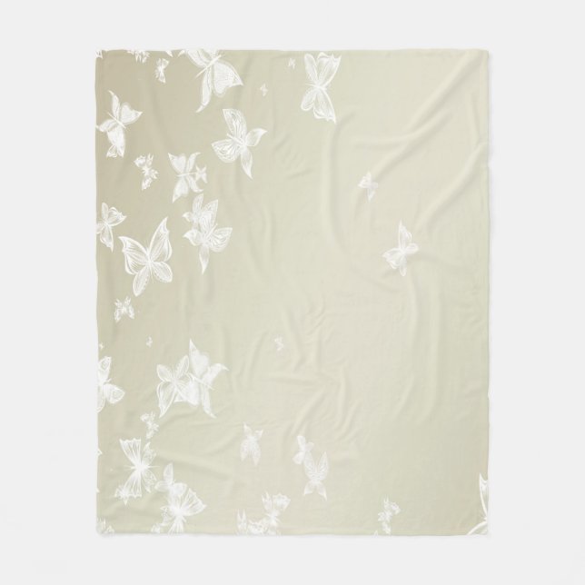 Couverture Polaire Papillons blancs (Devant)