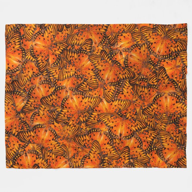 Couverture Polaire Papillons de la Passion ou fritillaire du Golfe (Devant (Horizontal))