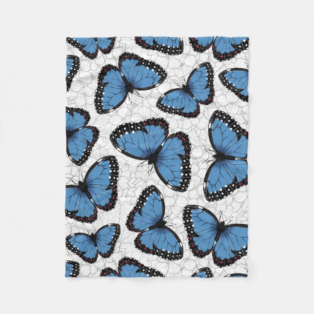 Couverture Polaire Papillons morpho bleu (Devant)