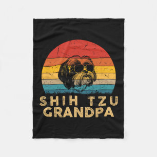Couverture Polaire Papou Shih Tzu Rétro Amateur de Chien Papa à Patte