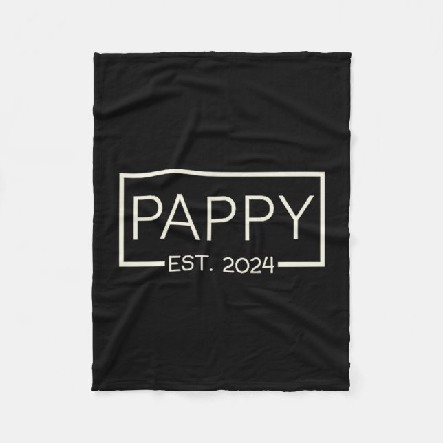Couverture Polaire Pappy Est 2024 New Dad Father's Day Men Cket  (Devant)