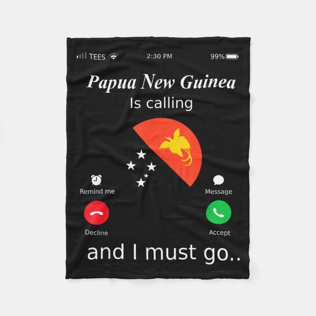 Couverture Polaire Papua New Guinea Is Calling And I Must Go Papua Ne (Devant)