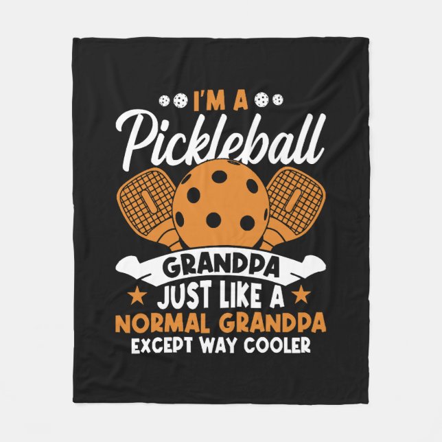 Couverture Polaire Papy joueur de pickleball cool (Devant)
