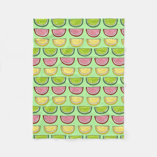 Couverture Polaire Pâque Fruit Slice Gummy Candy Lemon Lime (Devant)