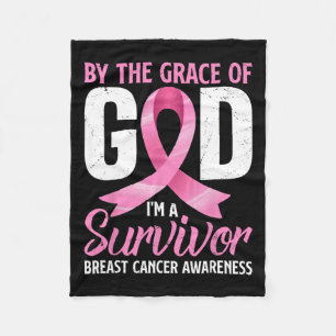 Couverture Polaire Par la grâce Dieu I#39 ; m A Survivor Cancer du se