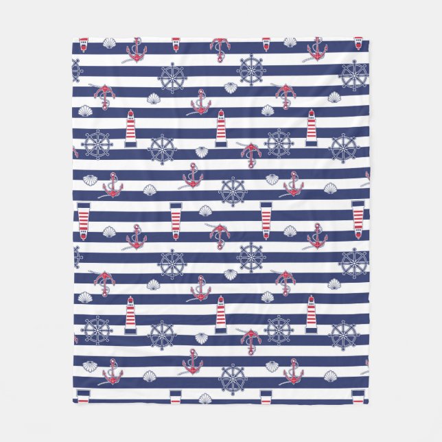 Couverture Polaire Par le motif de mer (Devant)