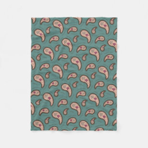 Couverture Polaire Paramecia Paisley Biologie Science Sarcelle