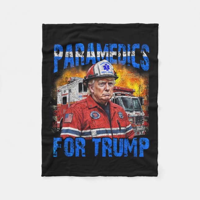 Couverture Polaire Paramedic Pour Trump Funny Trump Firefighter (Devant)