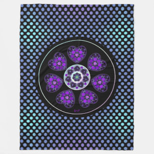 Couverture Polaire Parapluie violet & coeurs .7