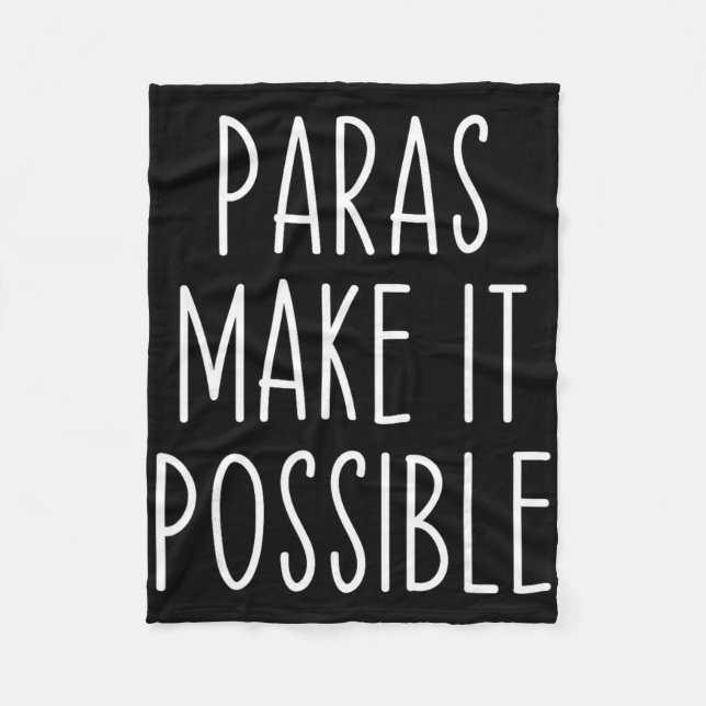 Couverture Polaire Paras Make It Possible Paraprofessional Teacher Ap (Devant)