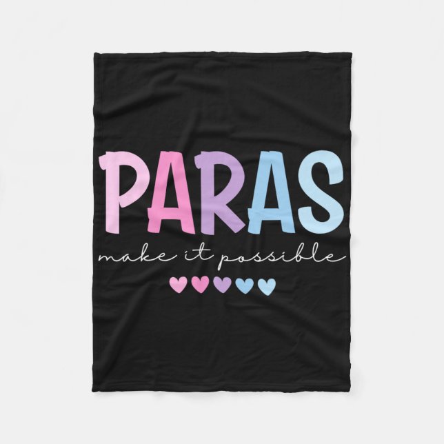 Couverture Polaire Paras rendent cela possible Cœur Para Paraprofessi (Devant)