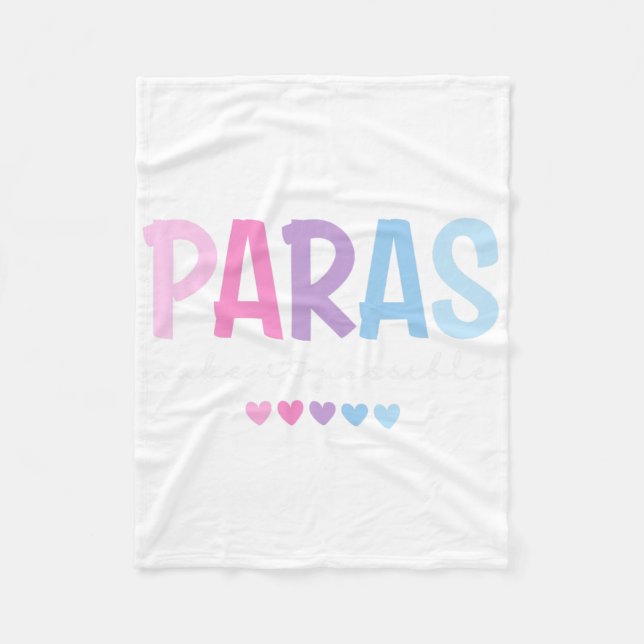 Couverture Polaire Paras rendent cela possible Cœur Para Paraprofessi (Devant)