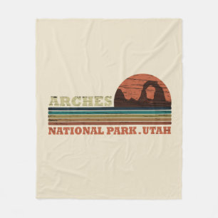 Couverture Polaire Parc national de Arches vintage Moab Utah