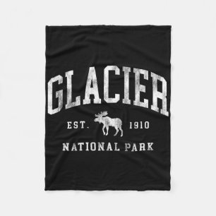 Couverture Polaire Parc national de Glacier Rétro Est 1910 Hommes Fem