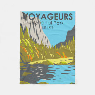 Couverture Polaire Parc national des Voyageurs Minnesota Vintage