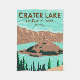 Couverture Polaire Parc national du lac Crater Oregon Vintage