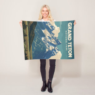 Couverture Polaire Parc national du Vintage voyage Grand Teton