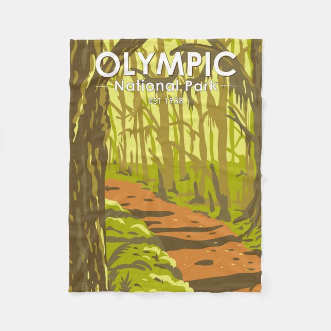 Couverture Polaire Parc national olympique Hoh Rainforest Washington (Devant)