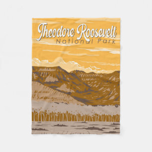 Couverture Polaire Parc national Theodore Roosevelt Illustration Art