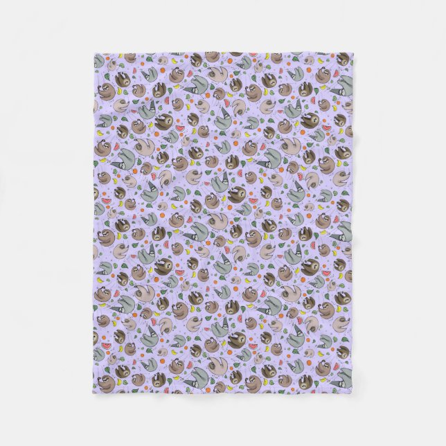 Couverture Polaire Parcelles en pourpre (Devant)